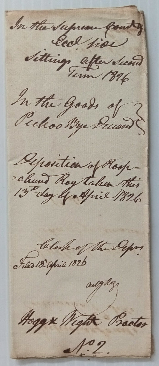 AOP India 1826 Supreme Court, Fort Williams, Calcutta document
