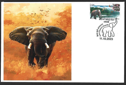 India 2023 LEMRU ELEPHANT RESERVE Special covers (5)