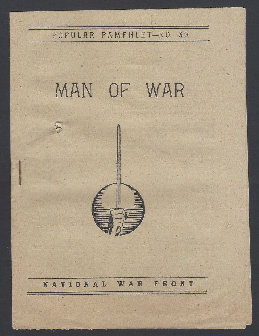 AOP India WW2 propaganda Man of War pamphlet