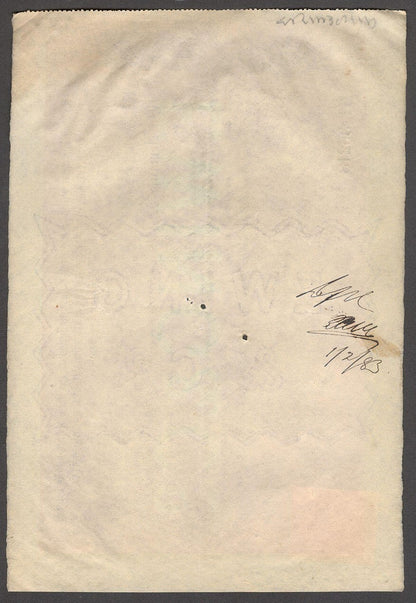 India 1882-84 Demand Notes with Queen Victoria 1a lilac revenue stamps (5)