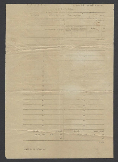India Licensed Railway Telegraph : JODHPUR RAILWAY telegram used c.1910