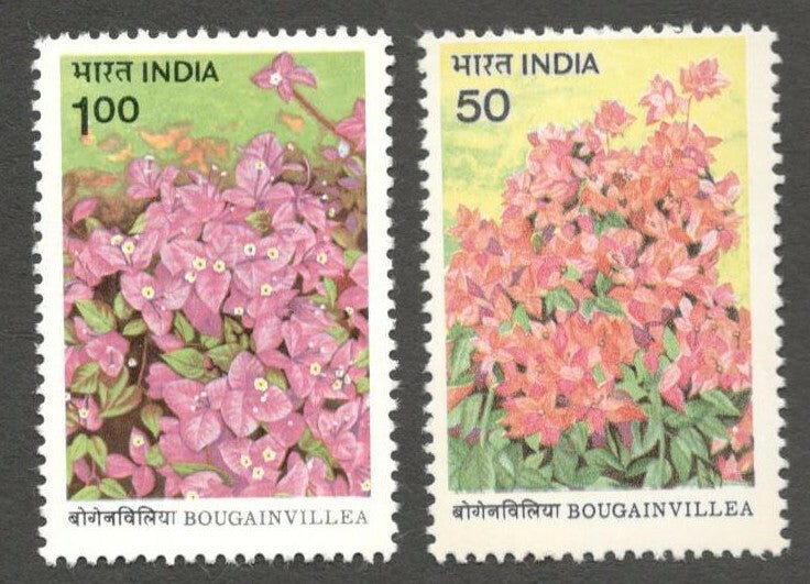AOP India 1985 Bougainvillea  MNH set of 2