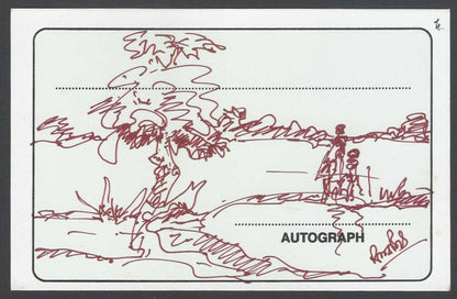 AOP Biswajit Mondal, Artist pen sketch on autograph card India