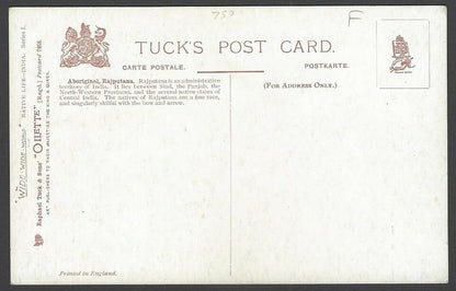 India vintage colour postcard Archer