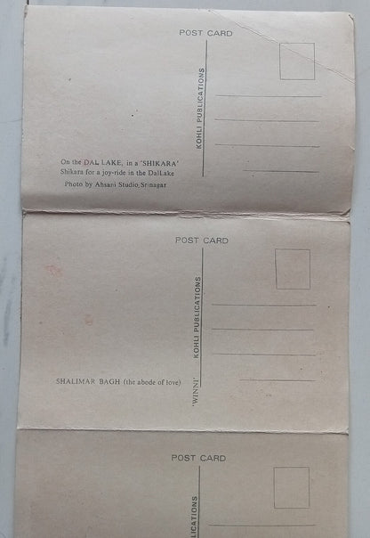 (AOP) India - Kashmir vintage folder with 10 postcards