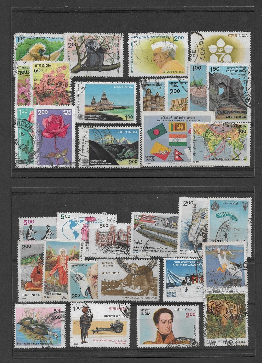 India 1951-2008 used Commerative collection SCV $570.75 295 stamps