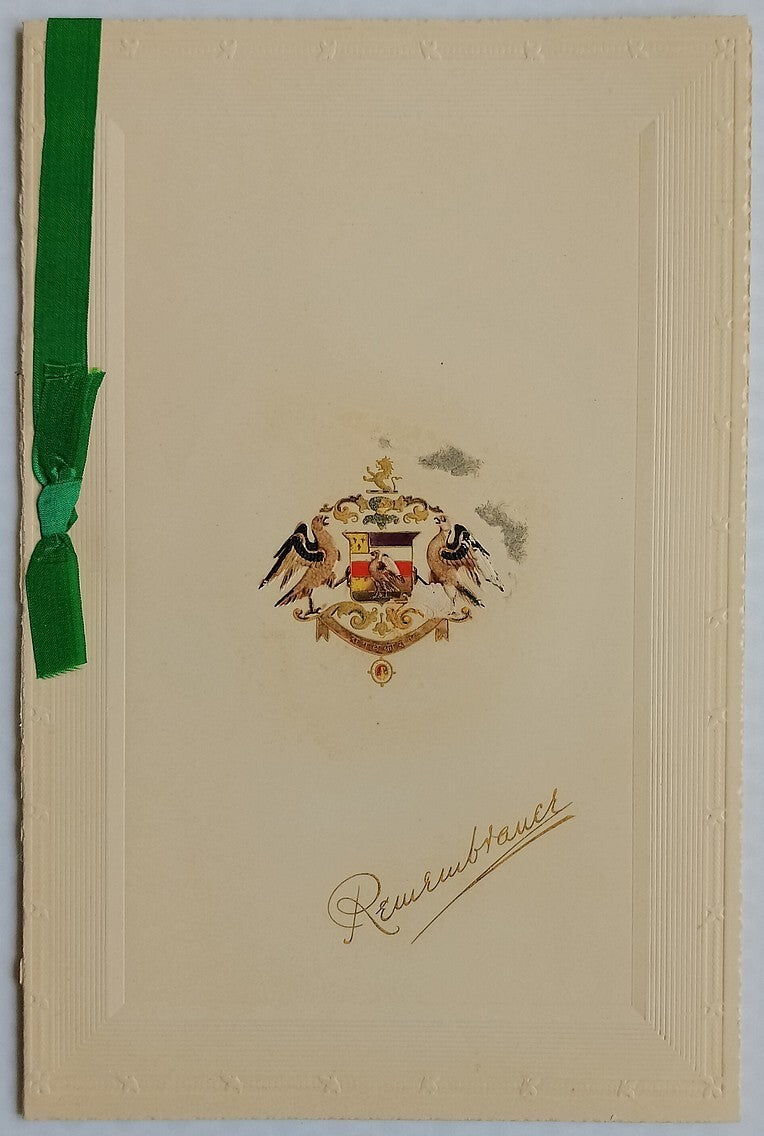 AOP India JHALAWAR STATE Royal Arms crest in felt, etc. on greeting card