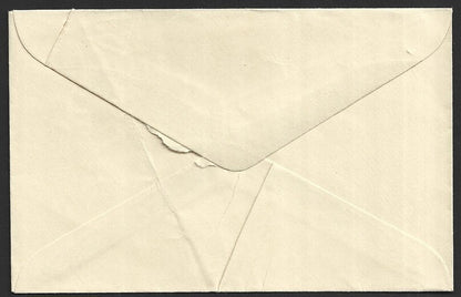 India 25p violet envelope with pre printing fold error