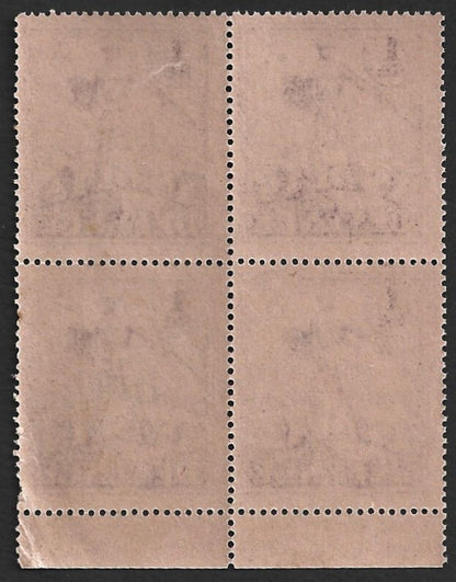 India WW2 SAVE FOR INDIA'S DEFENCE 1R MNH block of 4