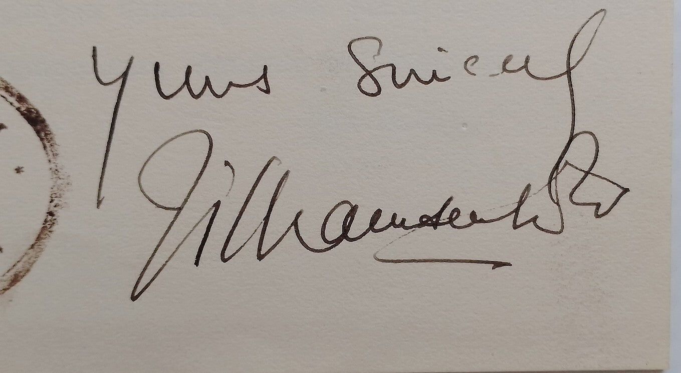 Dewas Sr. State India 1940 crested letter signed Maharaja Vikram Singh Pawar