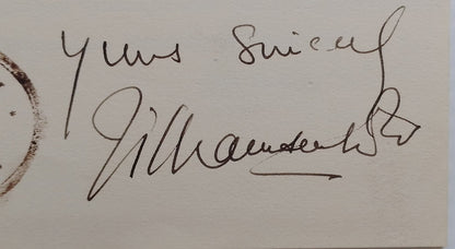 Dewas Sr. State India 1940 crested letter signed Maharaja Vikram Singh Pawar