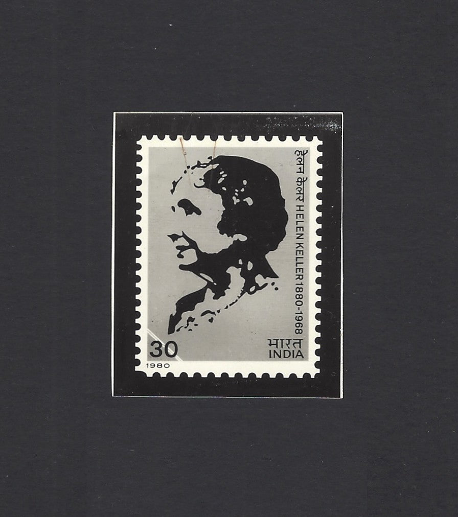 India 1980 Helen Keller 30 photographic proof