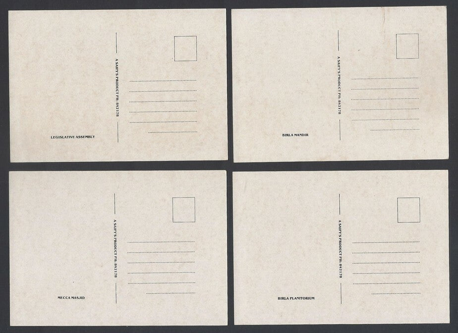India Hyderabad vintage set of 10 miniature postcards