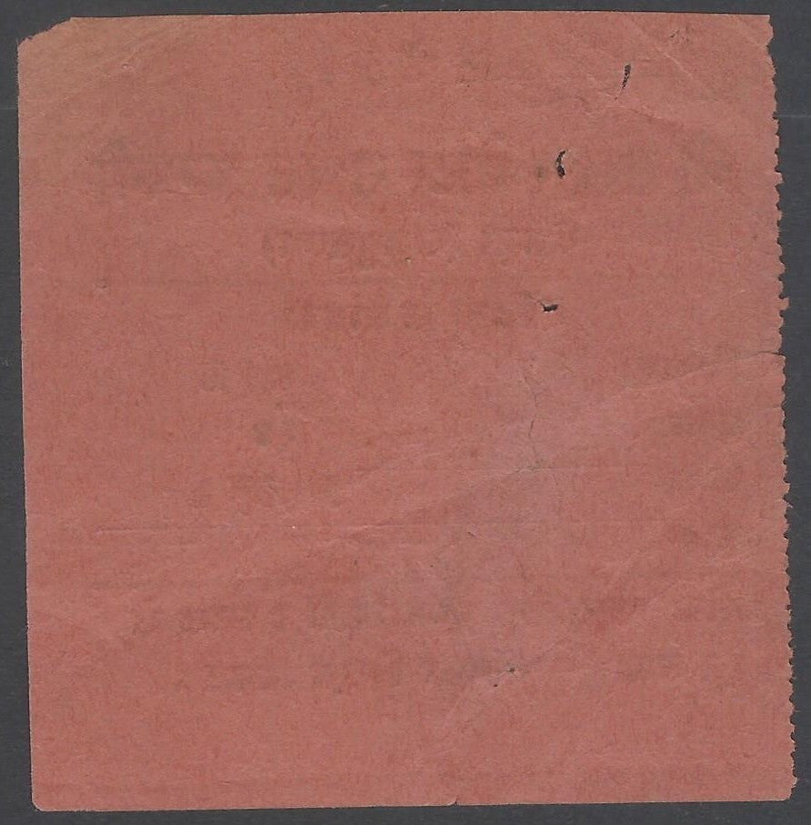 AOP India Shree Sardar Motor Service Co., Khetri Bus Ticket 1920-40s