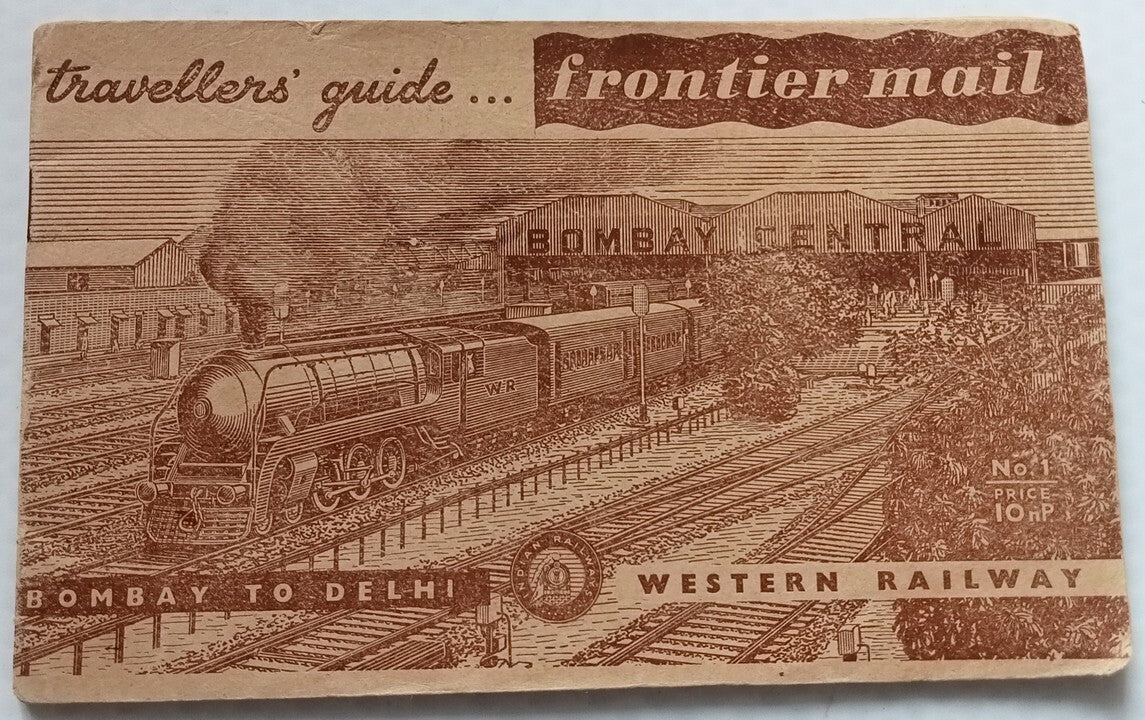 India vintage Traveller's Guide Frontier Mail Bombay to Delhi Western Railway