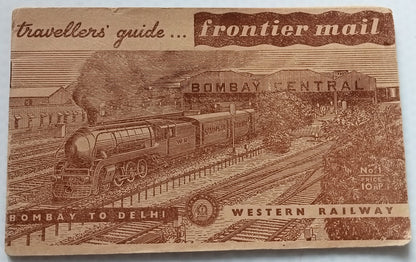 India vintage Traveller's Guide Frontier Mail Bombay to Delhi Western Railway