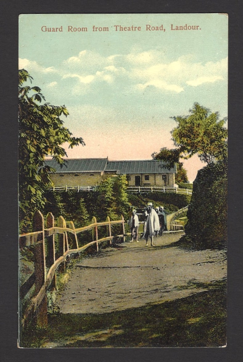 Guard Room from Theater Road Landour India vintage colour postcard