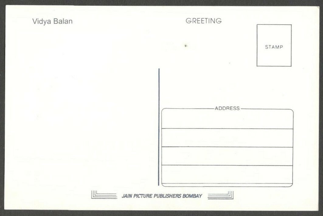 AOP India Bollywood postcard VIDYA BALAN