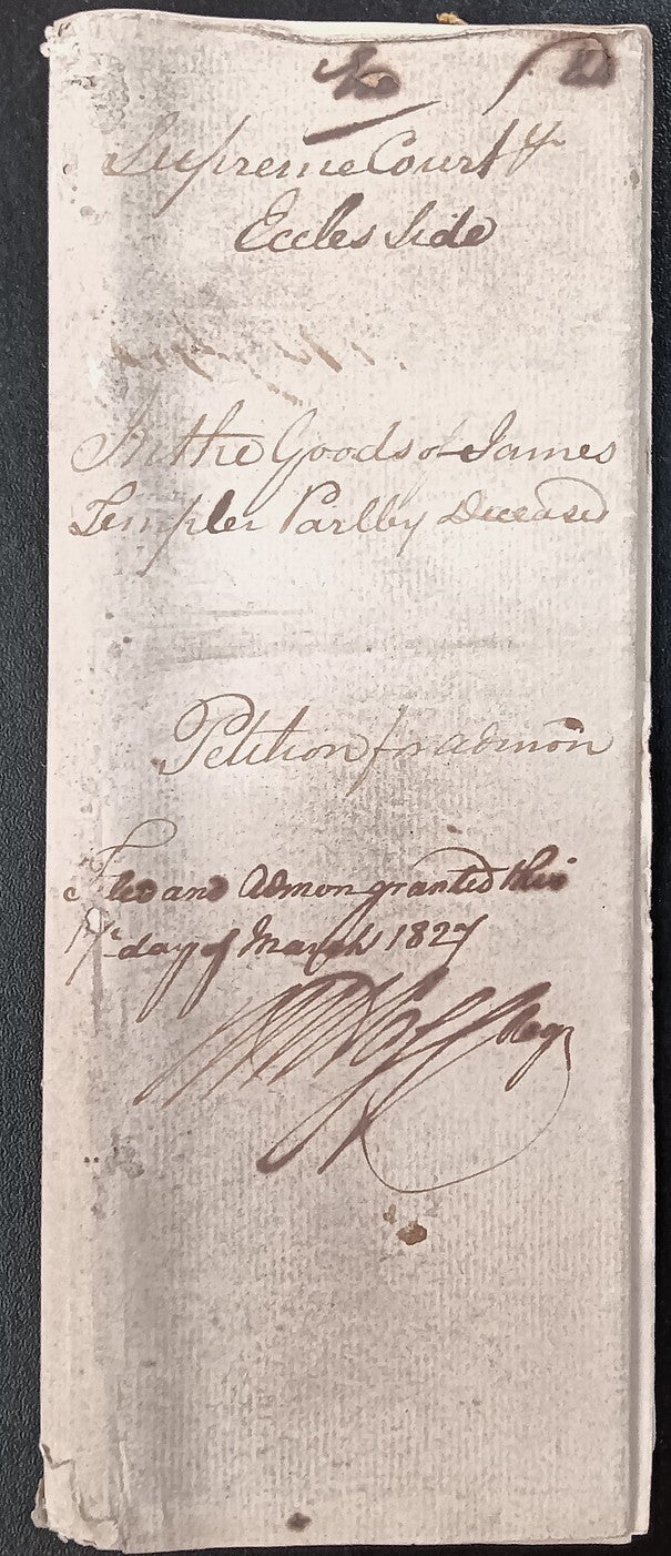India King George IV 1827 Fort William, Calcutta 2 page document