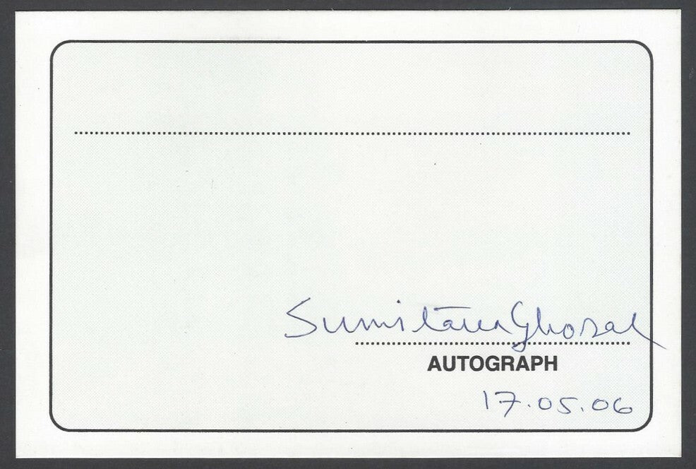 AOP India Sumitara Ghosal, Poet signed autograph card