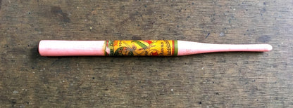 India vintage wooden nib pen with an advertisement for Beedis – tobacco Flags