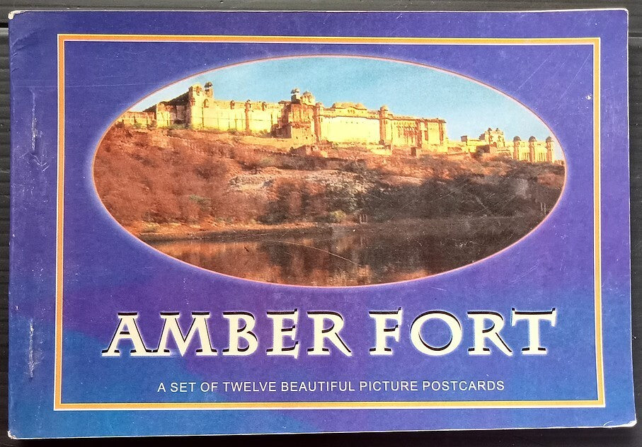 (AOP) India booklet of 12 vintage postcards AMBER FORT