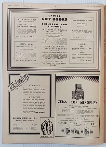 INDIAN PICTORAL EDUCATION 1929.30 Vol.1 No.10 Kathiawad, Silk Worms, Benares