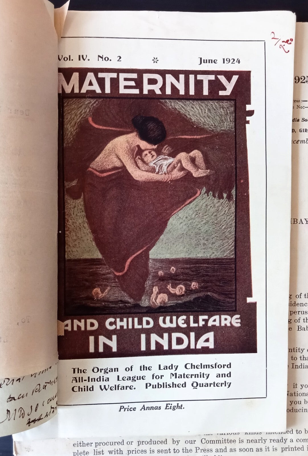India Vicergal Lodge 1923 National Baby Week correspondence & literature