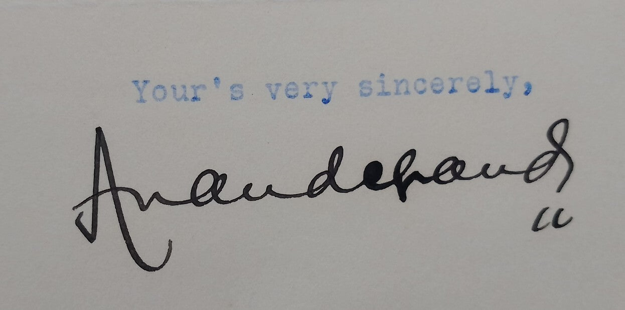BILASPUR STATE India 1940 crested letter signed Raja Anand Chand