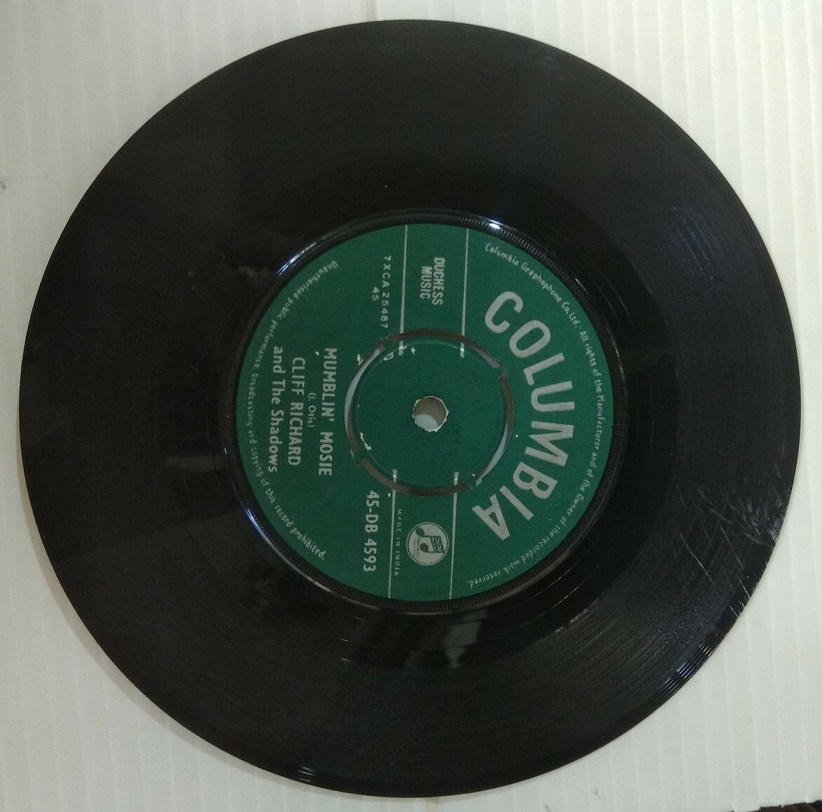 CLIFF RICHARD & The Shadows 45rpm Polydor India record