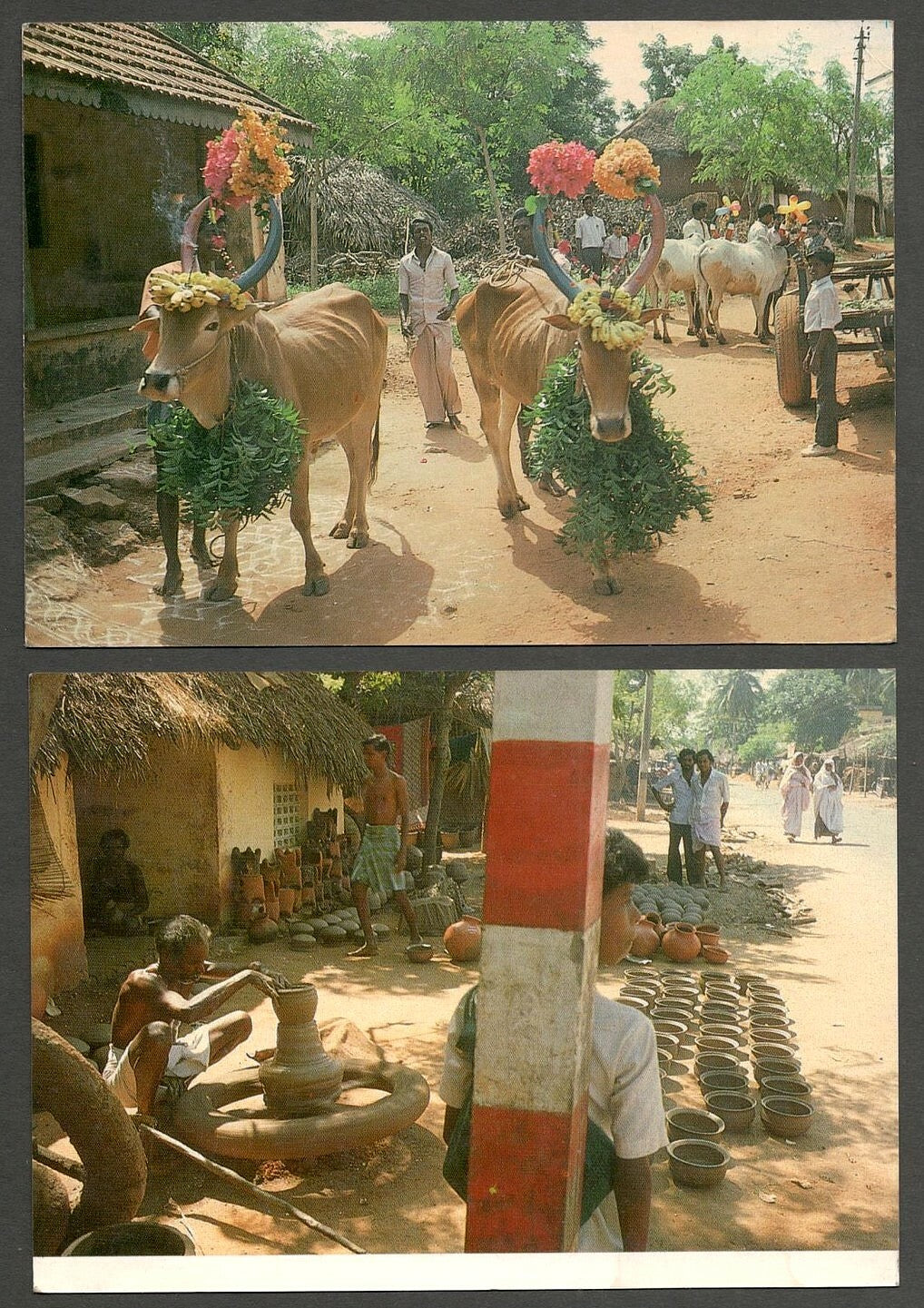 AOP India South India Goa Pondicherry vintage Auroville postcards (6)