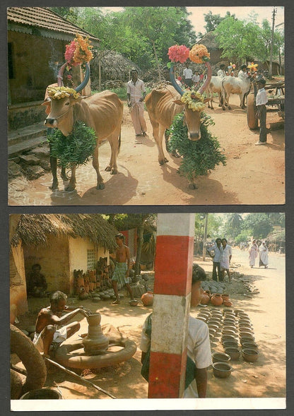 AOP India South India Goa Pondicherry vintage Auroville postcards (6)