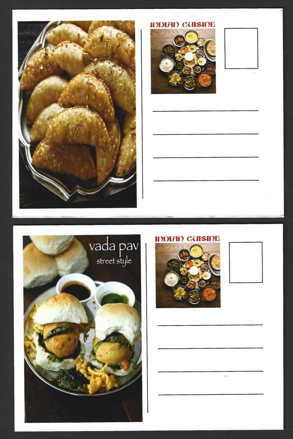 India 2017 Indian Cusine set of 24 maxicards