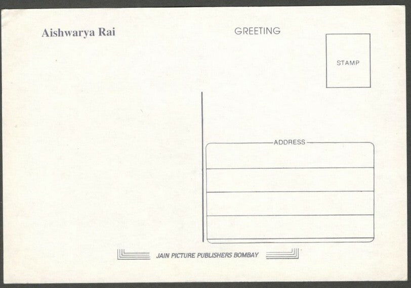 AOP India Bollywood AISHWARYA RAI vintage postcard
