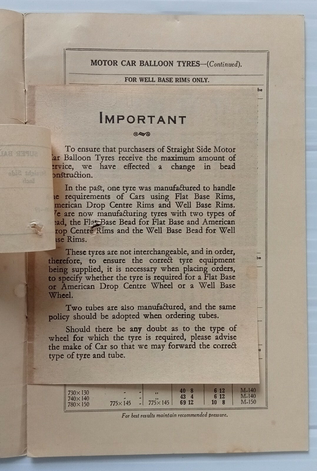 AOP india Feb 1935 GOODYEAR India Tyres Price List 