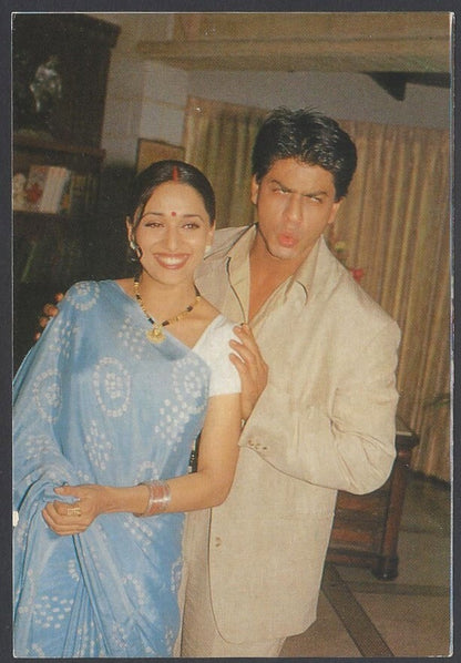  AOP India Bollywood vintage postcard MADHURI DIXIT & SHAH RUKH KHAN