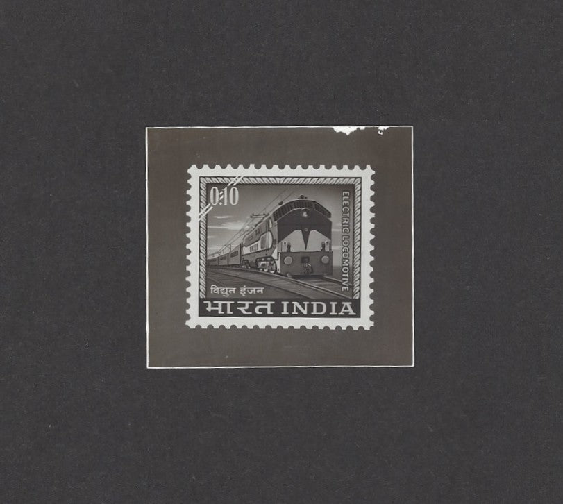 India 1965 Electric Locomotive photographic proof