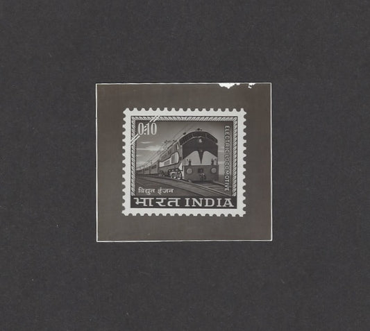 India 1965 Electric Locomotive photographic proof
