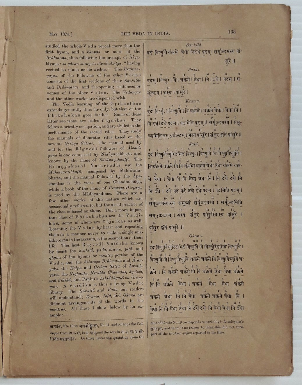 Indian Antiquary May 1874 #30 Journal of Oriental Research FRAGILE REPAIRED