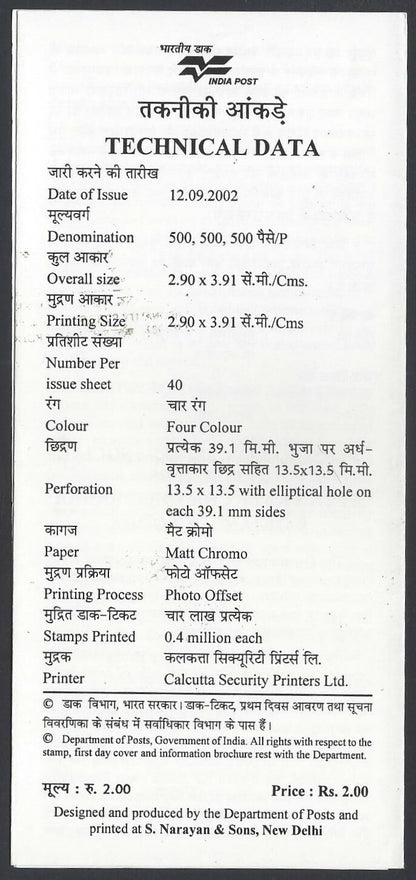 India 2002 Personality Series : Social Reformers used brochure