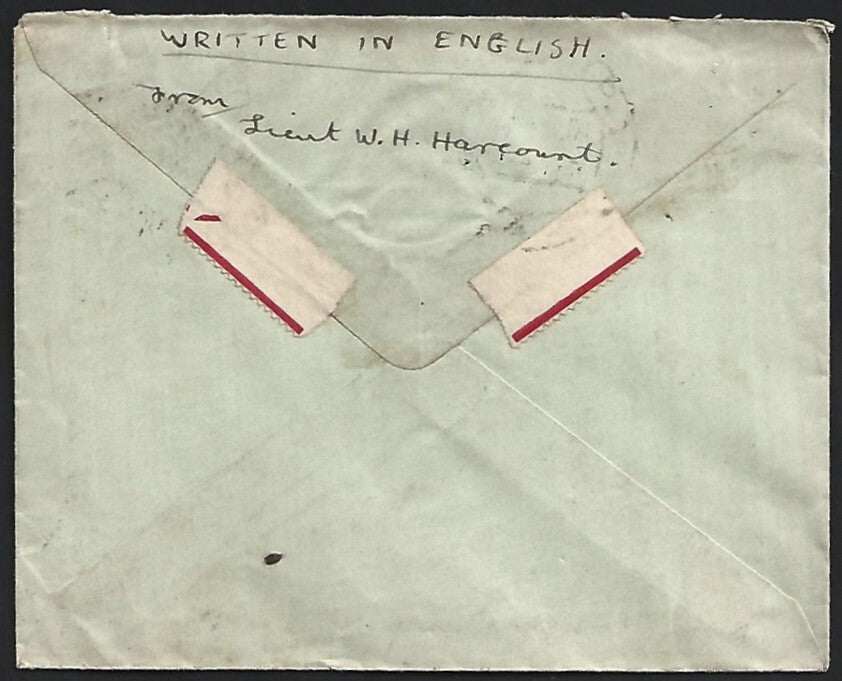 India WW2 1943 Military cover UNIT CENSOR R 132 & FIELD CENSOR INDIA 102