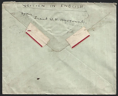 India WW2 1943 Military cover UNIT CENSOR R 132 & FIELD CENSOR INDIA 102