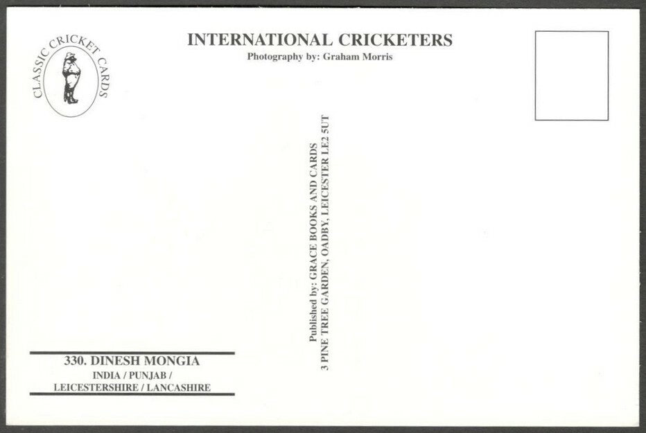 AOP Classic Cricket Card DINESH MONGIA INDIA
