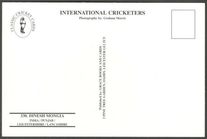 AOP Classic Cricket Card DINESH MONGIA INDIA