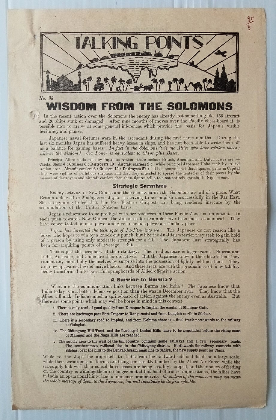 AOP India Natl War Front Leaflet The Propaganda of Predatory Powers 2pgs