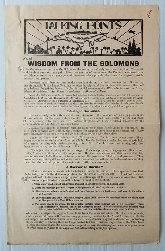AOP India Natl War Front Leaflet The Propaganda of Predatory Powers 2pgs