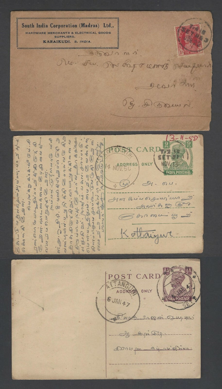 India pre Independence POSTAGE DUE covers (10)