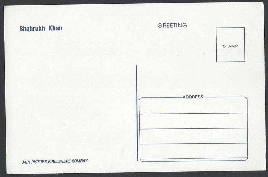 AOP India Bollywood SHAH RUKH KHAN vintage postcard 