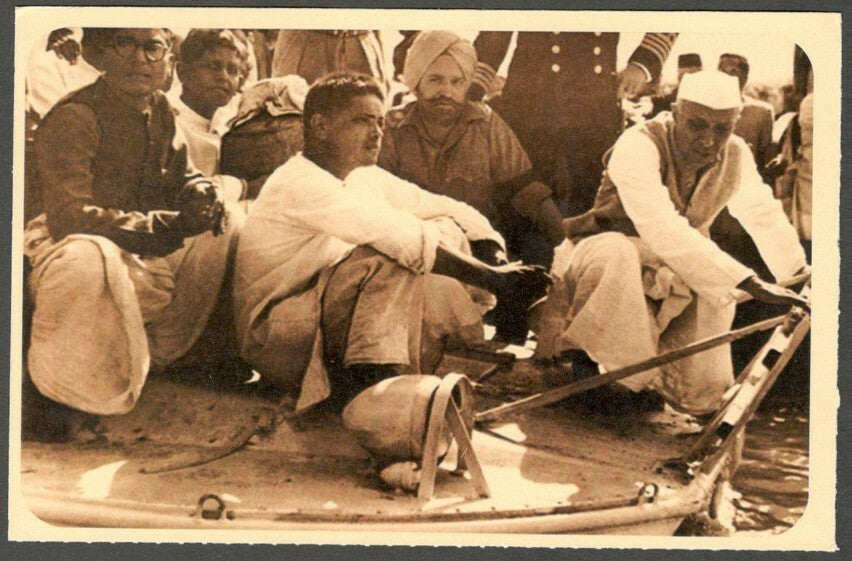 AOP India full back pictorial 50p Gandhi postal card GANDHI 
