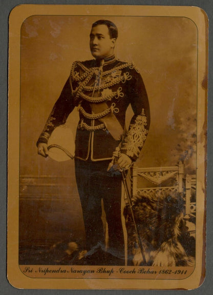 India vintage look replica postcard Maharaja Nripendra Narayan Bhup Cooch State